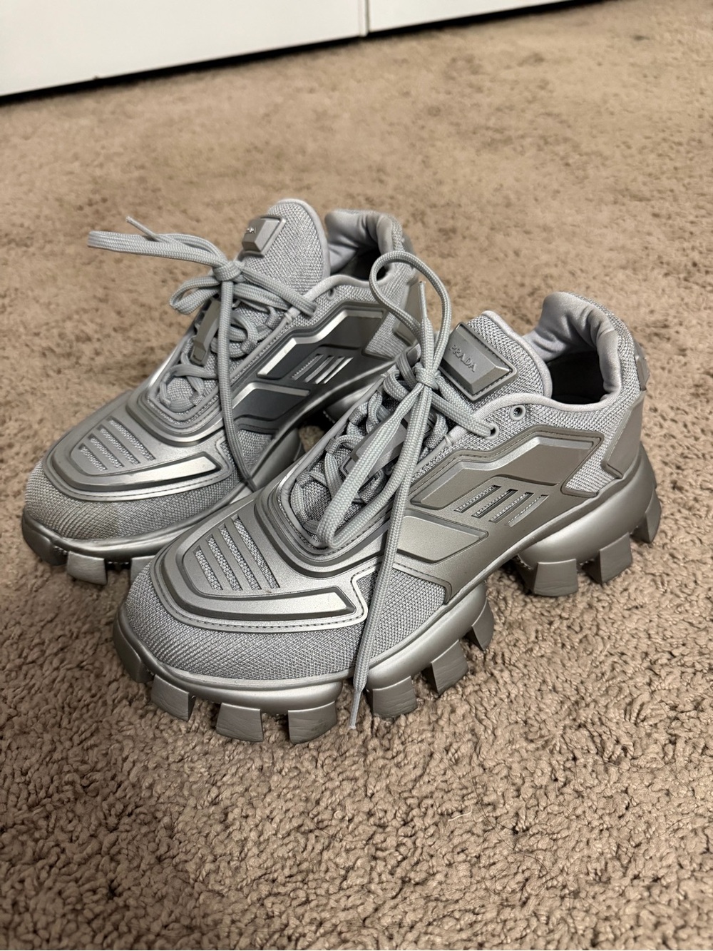 Prada Silver Men’s Sneakers